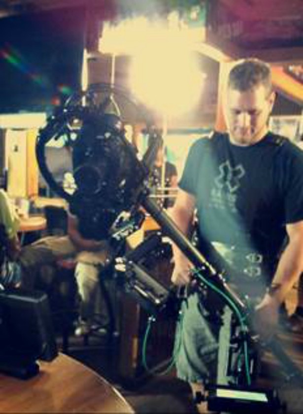 Behind the scenes at a Monday Night Football commercial shoot. (Photo courtesy Douglas Jampol)