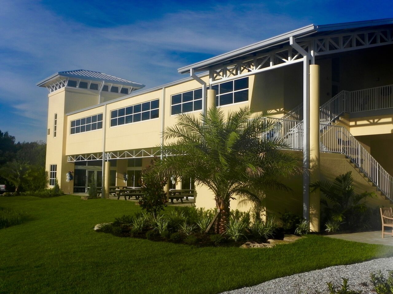 Outside of the Dick Vitale Family Student Center. (Photo courtesy Terri Vitale)