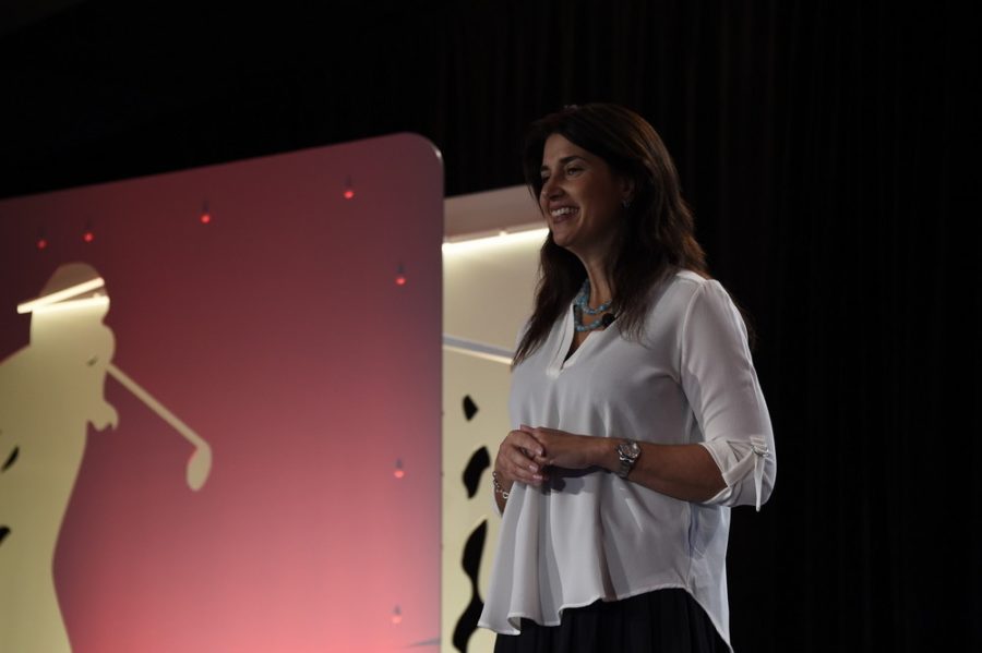 Vice President, espnW, Laura Gentile addresses the 2015 espnW: Women + Sports Summit in Dana Point, Calif. (Kaitlyn Egan / ESPN Images)