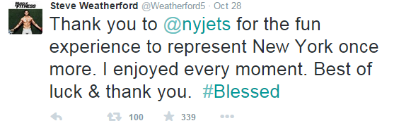 (Steve Weatherford/Twitter)