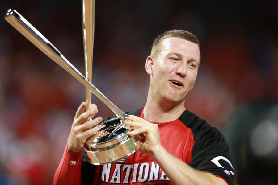 Cincinnati's Todd Frazier after winning the 2015 Home Run Derby on ESPN. (Allen Kee/ESPN Images)