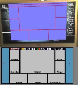 A look at the matrix before the games are placed and are placed.