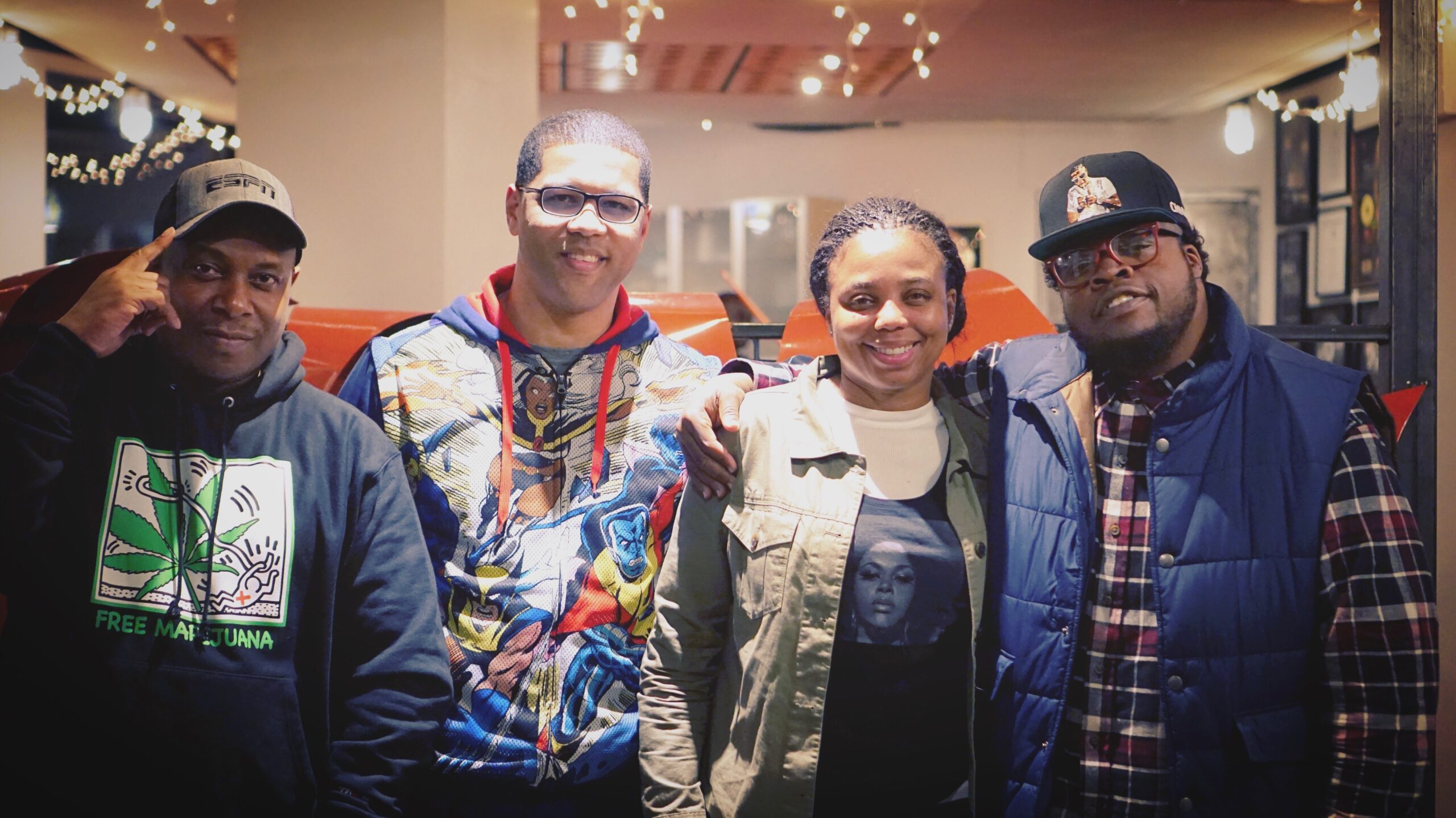 (L-R: Reggie/Combat Jack, Michael, Jemele and A-King).